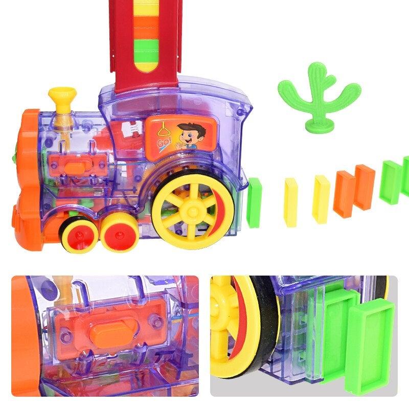 Juego de tren de dominó 