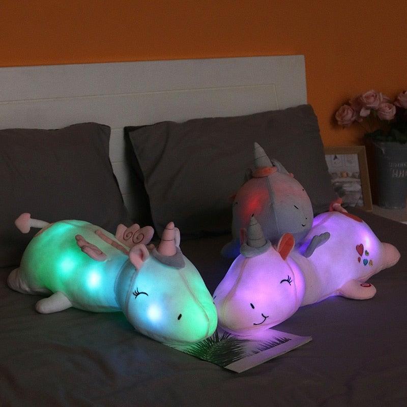 Unicornio de luz brillante
