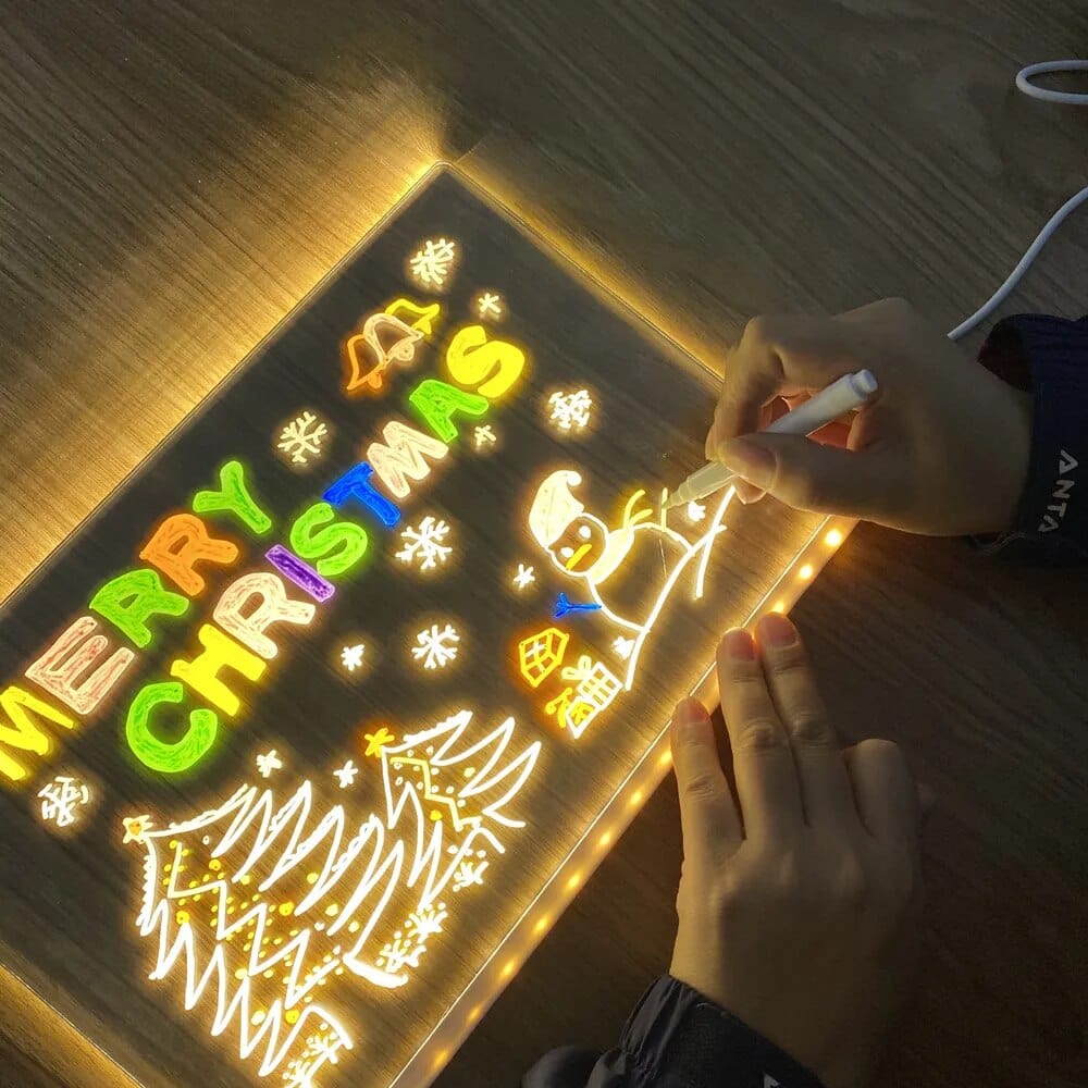 Tablero de notas de colores LED 
