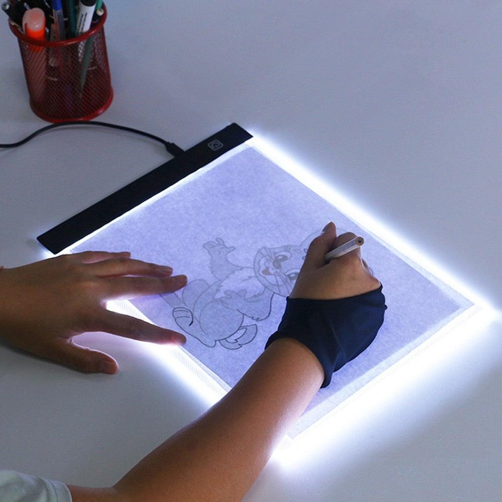 Tablero de dibujo con copia LED 