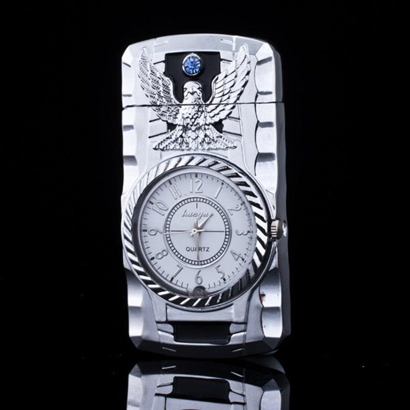 Luxurious Lighter Watch - HOW DO I BUY THIS Silver Gecko