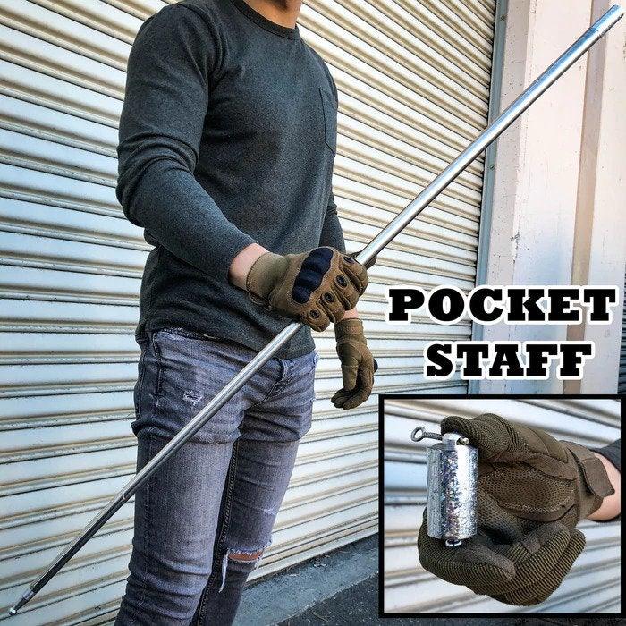 Martial Arts Pocket Staff - HOW DO I BUY THIS silver 1.1m